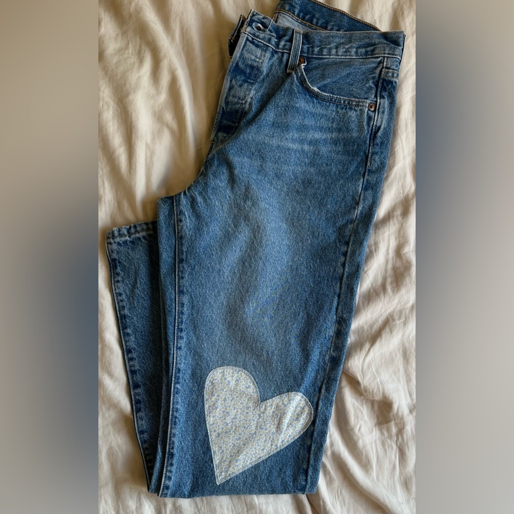 Levi’s 501 150th Anniversary Edition Jeans (W29 L32) – Custom Heart Patch